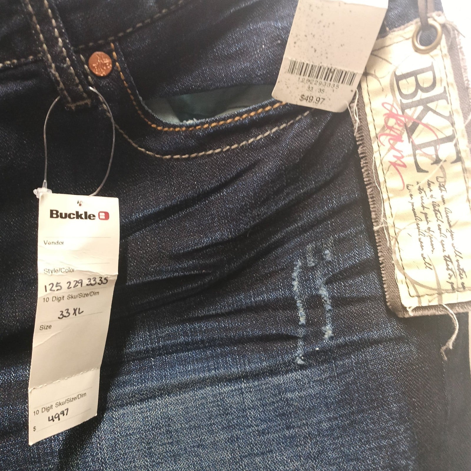 BKE Star Flare Jeans Dark Wash New with Tags Size 33x35