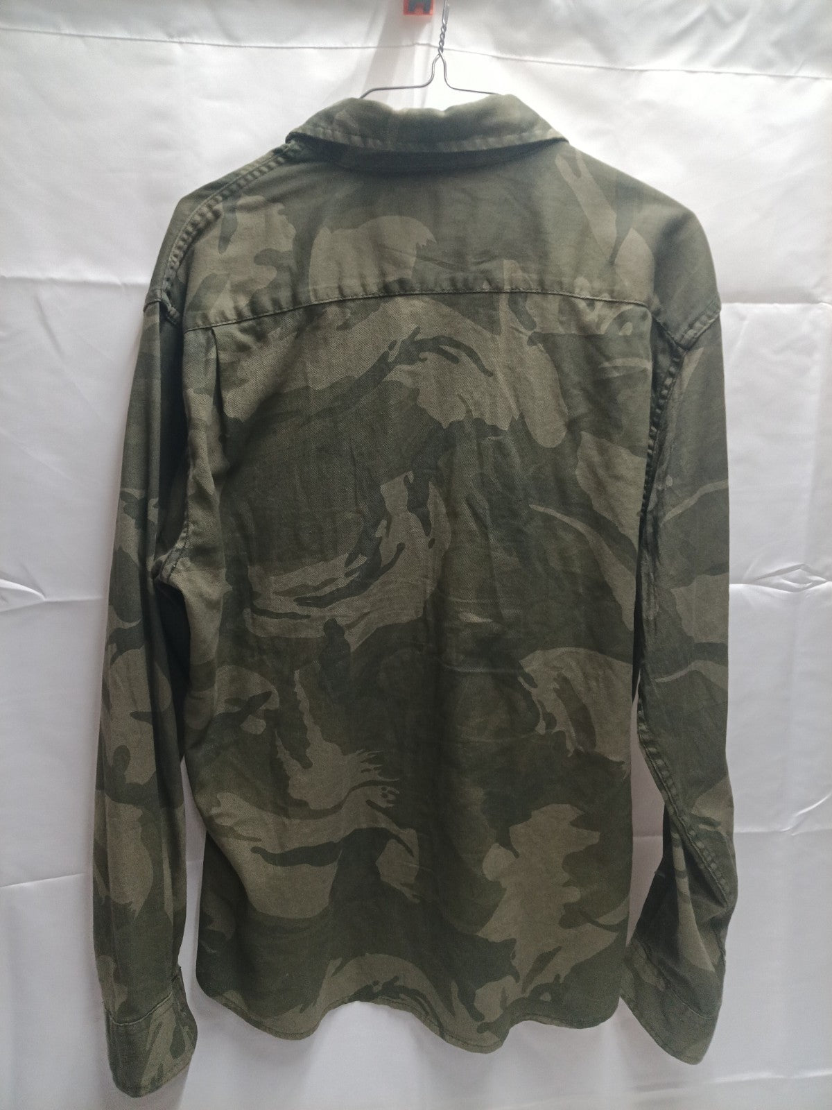 Wrangler Men's Camo Long Sleeve Button Up Shirt Flex for Comfort Size L G